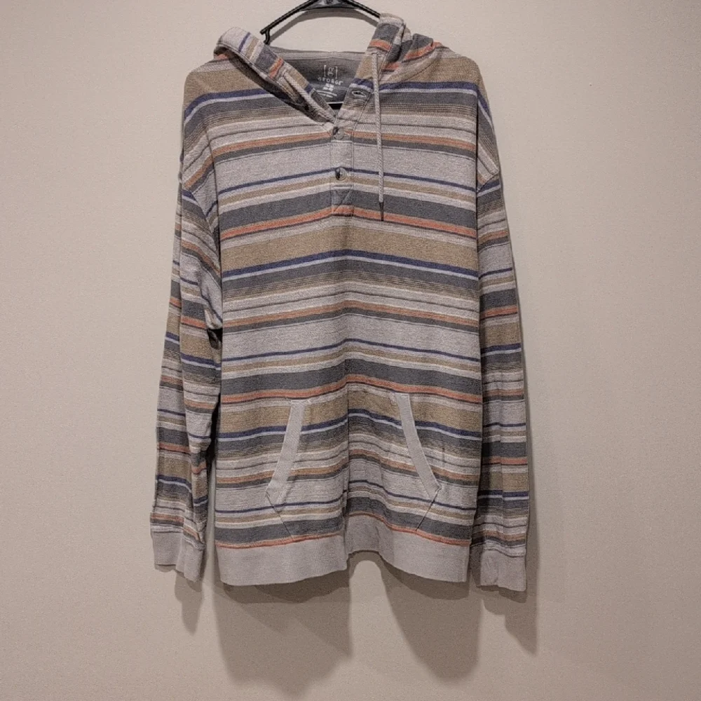 George Multicolor Striped Hoodie for Men